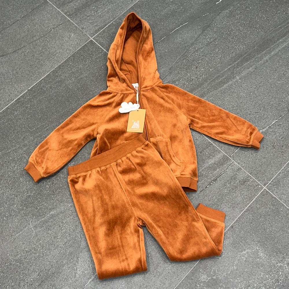 Angel Dear Velour Zip Hoodie and Joggers